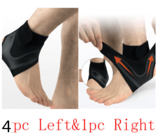 Ankle Support Brace (Option: Black M-4set-Left Right)