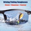 1pc Polarized Chameleon Sunglasses With Case For Fishing, Hiking, Camping