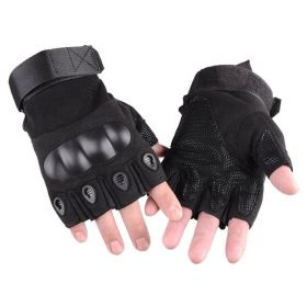 XG-TG2 Hard Knuckle Tactical Gloves (Half Finger) Military Style (Product Color: Black, size: X-Large)